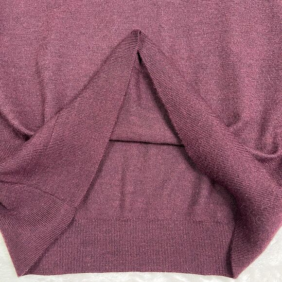 Elegant Men’s Pullover Express Size M Light  Fine Wool Burgundy Old Money Style - Picture 5 of 9